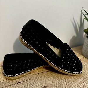 Yves Saint Laurent Black Studded Espadrilles